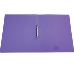 Alpha ringmap, voor ft A4, uit PP, 2 ringen van 25 mm, transparant paars