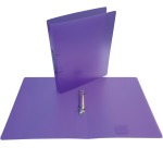 Alpha ringmap, voor ft A4, uit PP, 2 ringen van 25 mm, transparant paars