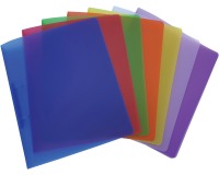 Alpha classeur à anneaux, pour ft A4, en PP, 2 anneaux de 25 mm, couleurs assorties tranparentes