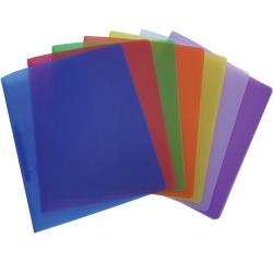 Alpha classeur à anneaux, pour ft A4, en PP, 2 anneaux de 25 mm, couleurs assorties tranparentes