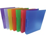 Alpha ring binder, for A4 size, in PP, 2 rings of 25 mm, assorted transparent colors