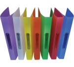 Alpha ring binder, for A4 size, in PP, 2 rings of 25 mm, assorted transparent colors