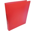 Alpha Ordner, für Format A4, aus PP, 2 Ringe mit 25 mm, transparent rot