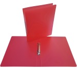 Alpha Ordner, für Format A4, aus PP, 2 Ringe mit 25 mm, transparent rot
