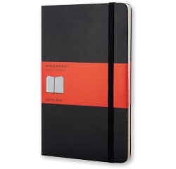 Moleskine carnet d'adresse, ft 13 x 21 cm, ligné, couverture solide, 240 pages, noir