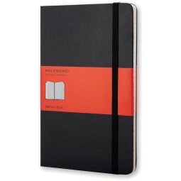 Moleskine carnet d'adresse, ft 13 x 21 cm, ligné, couverture solide, 240 pages, noir