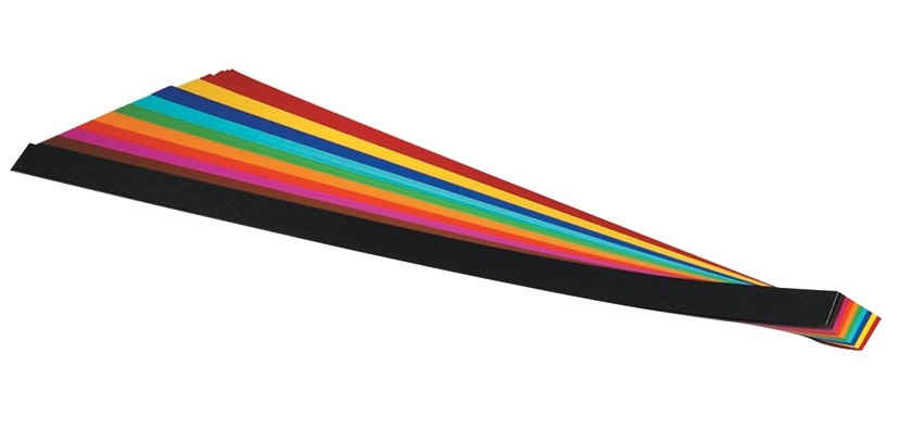 Folia vlechtstroken 50 x 1,5 cm, pak van 200 stuks in geassorteerde kleuren