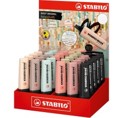 DE_Rotulador stabilo boss pastel fluorescente 70 nature colors expositor de 30 unidades colores surtidos