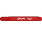 OFFICE products marqueur permanent 1-3 mm, pointe ronde, rouge