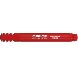 OFFICE products marqueur permanent 1-3 mm, pointe ronde, rouge