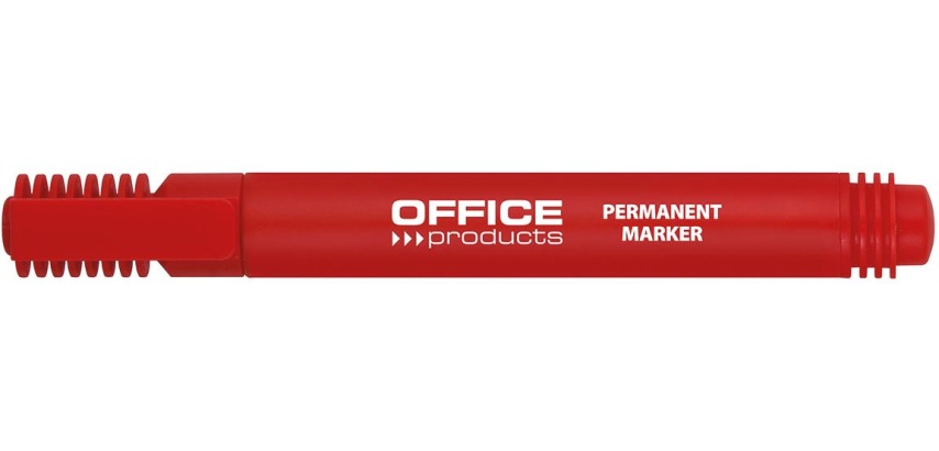 OFFICE products permanent marker 1-3 mm, round tip, red