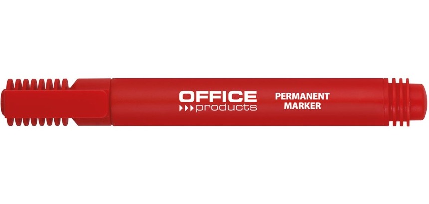 OFFICE products marqueur permanent 1-3 mm, pointe ronde, rouge