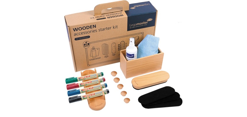 Whiteboard accessoire starter kit Legamaster WOODEN 17 stuks