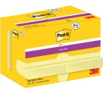 Post-It Super Sticky Notes, 90 Blatt, Größe 47,6 x 47,6 mm, gelb, 8 + 4 GRATIS