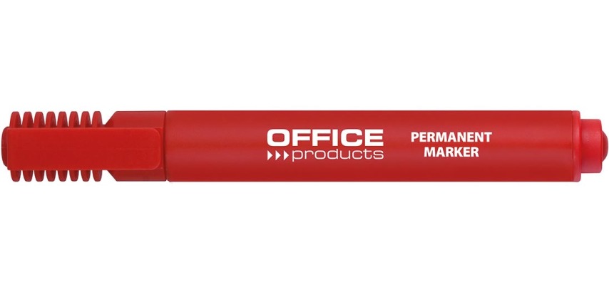 OFFICE products permanent marker 1-5 mm, chisel tip, red