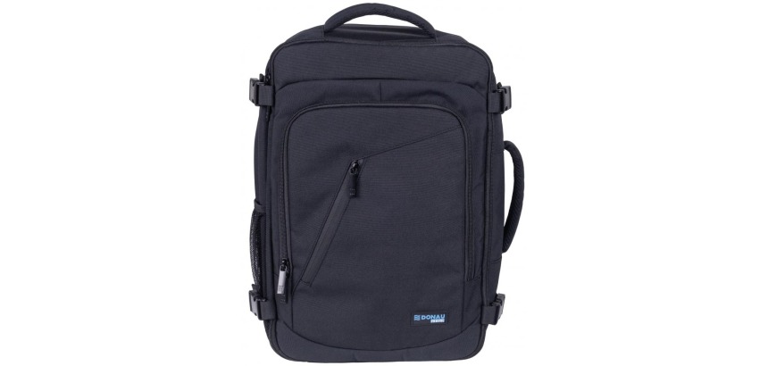 Donau Travel Rucksack Warschau, 23 l, 15,6 Zoll, schwarz