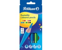 Pelikan kleurpotloden rond, etui met 12 stuks in geassorteerde kleuren