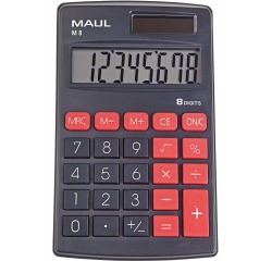 De_calculatrice de poche m 8, 8 chiffres, noir