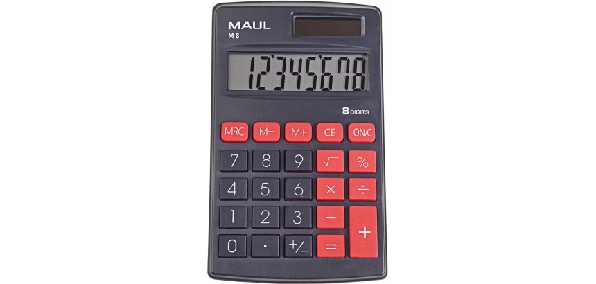 MAUL calculatrice de poche M8, noir