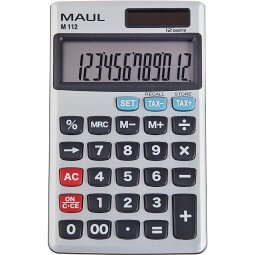 MAUL calculatrice de poche professionnelle M112, argent