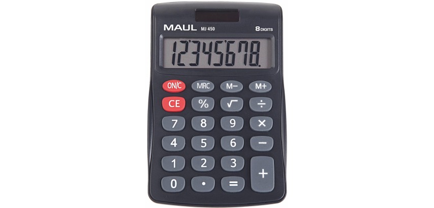 MJ 450 desktop calculator, junior, black