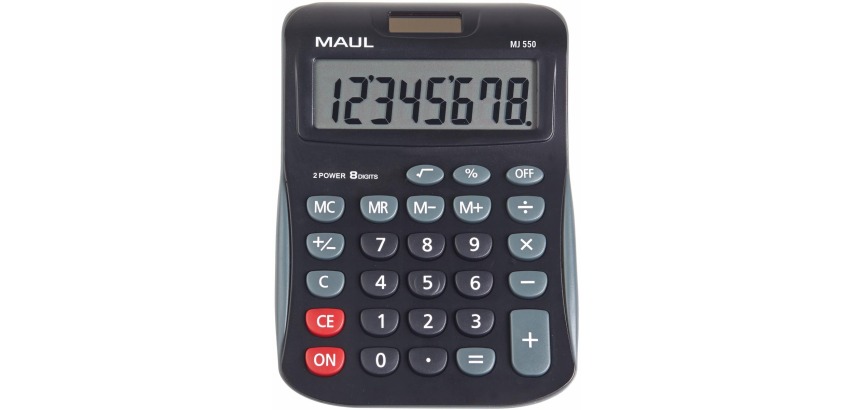 MJ 550 desktop calculator, junior, black