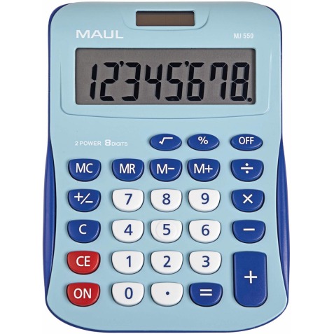 Maul calculatrice de bureau MJ 550, junior, bleu clair