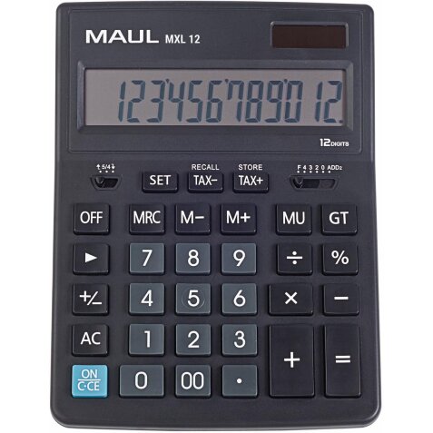 Maul calculatrice de bureau MXL 12, noir