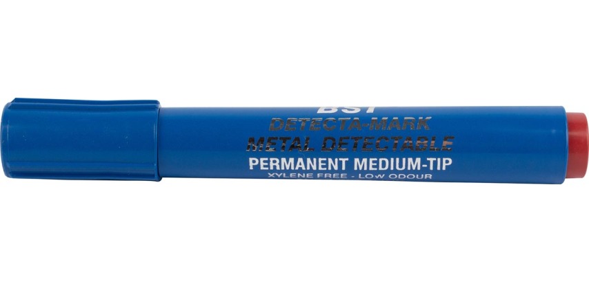 BST roter, nachweisbarer Permanentmarker für die Lebensmittelindustrie, Schachtel mit 10 Stück.
