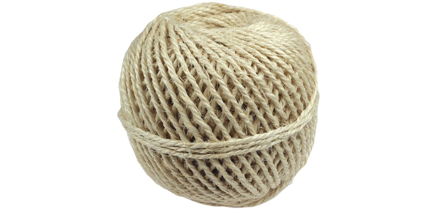 Triple strand sisal rope, 2,500 g spool, +/- 450 m