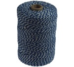Cotton twine, blue-white, 200 g spool, approximately 250 m