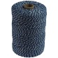 Ficelle de coton, bleu-blanc, bobine de 200 g, environs 250 m
