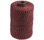 Baumwollschnur, rot-weiß, Spule 200 g, ca. 250 m