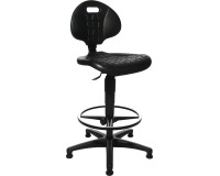 Topstar kruk Tec 20, met verchroomde voetring, met steldoppen, zwart