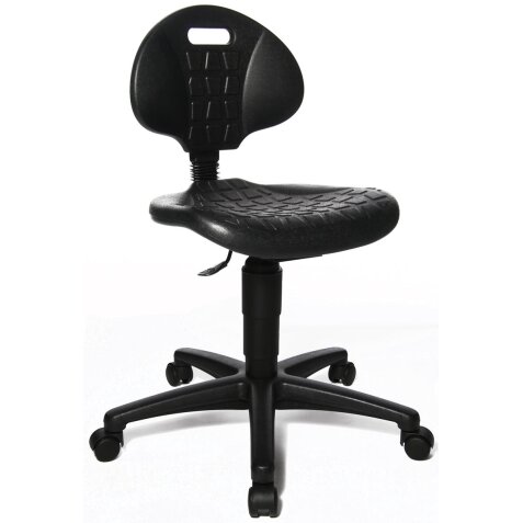 Topstar tabouret Tec 20, sans anneau repose-pieds, avec roues, noir