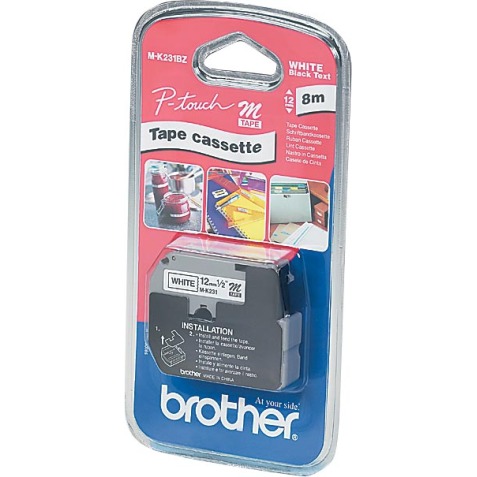 Brother M ruban pour P-Touch 12 mm, plastifié