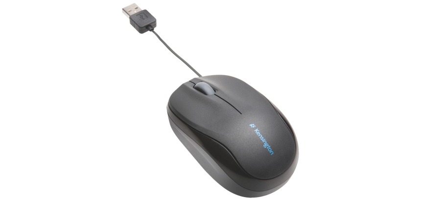 kensington Pro Fit souris mobile avec fil rétractable, noir