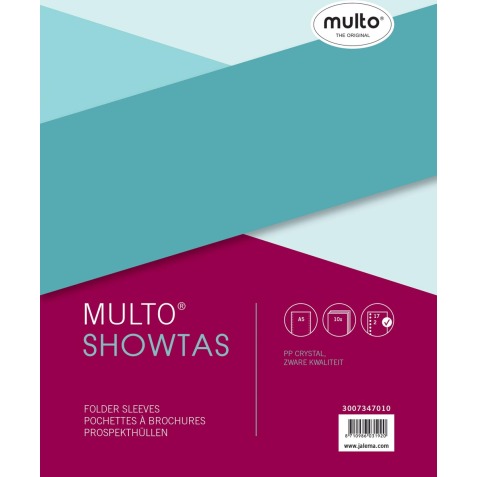 Multo geperforeerde showtas ft A5, 17-gaatsperforatie, glashelder