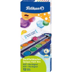 Pelikan Boîte de couleurs gouaches, 12 godets