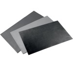 Durable leather desk pad, black