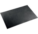Durable leather desk pad, black