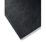Durable leather desk pad, black