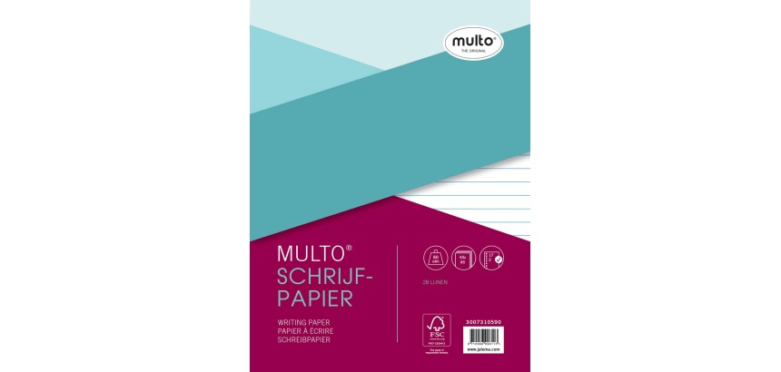 Intérieur Multo A5 17 perforations ligné 80g 50 feuilles