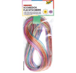 Folia fils de scoubidou avec fil d'or et d'argent, paquet de 50 fils