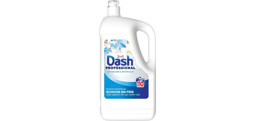 Dash Professional 2 in 1 Formula Lotus Flower & Lily detergent, 4.95-liter bottle, 110 loads