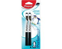 Maped Whiteboardmarker Marker'Peps, Blisterpackung mit 2 Stück, schwarz