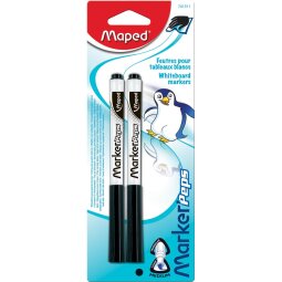 Maped whiteboardmarker Marker'Peps, blister van 2 stuks, zwart