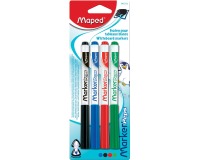 Maped marqueur tableau blanc Marker'Peps, blister de 4 pièces en couleurs assorties