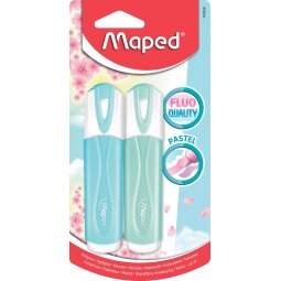 Maped markeerstift Color'Peps, geassorteerde pastelkleuren, 2 stuks op blister