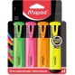 Maped surligneur Fluo'Peps Classic étui de 4 pièces: jaune, orange, rose et vert